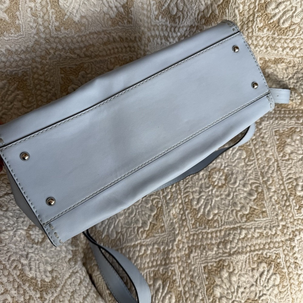 Light Blue Chain-Handle Shoulder Bag - Picture 7 of 7